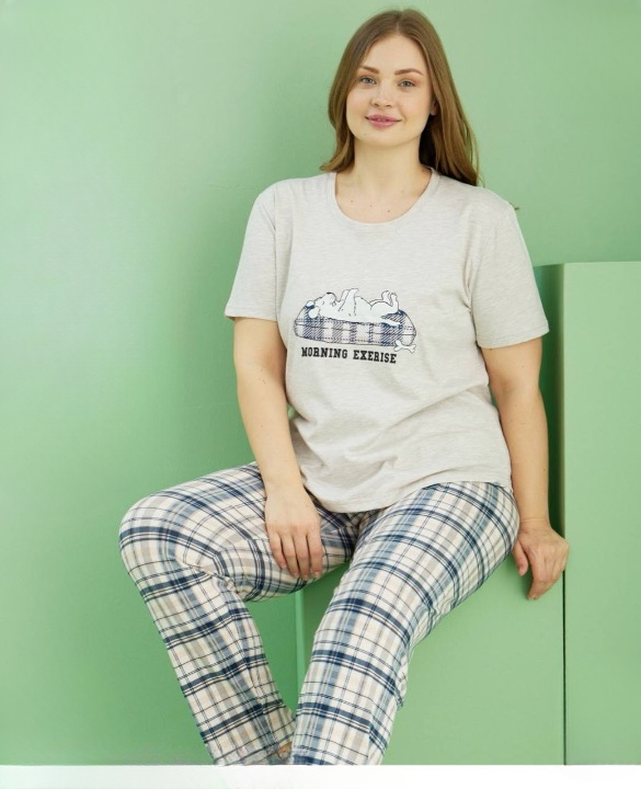 Beige morning exercise pajama